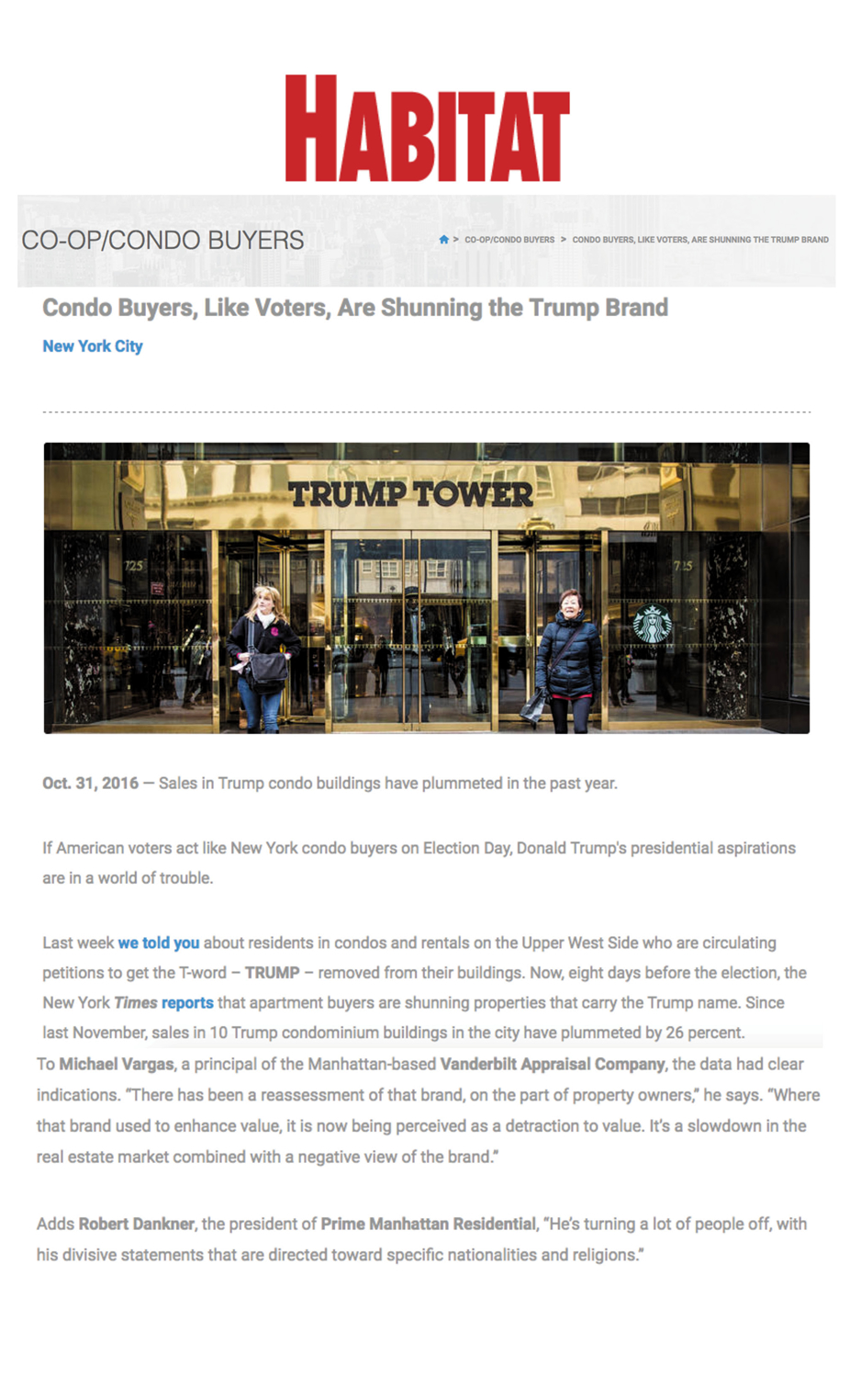 Condo Buyers, Like Voters, Are Shunning The Trump Brand part 1