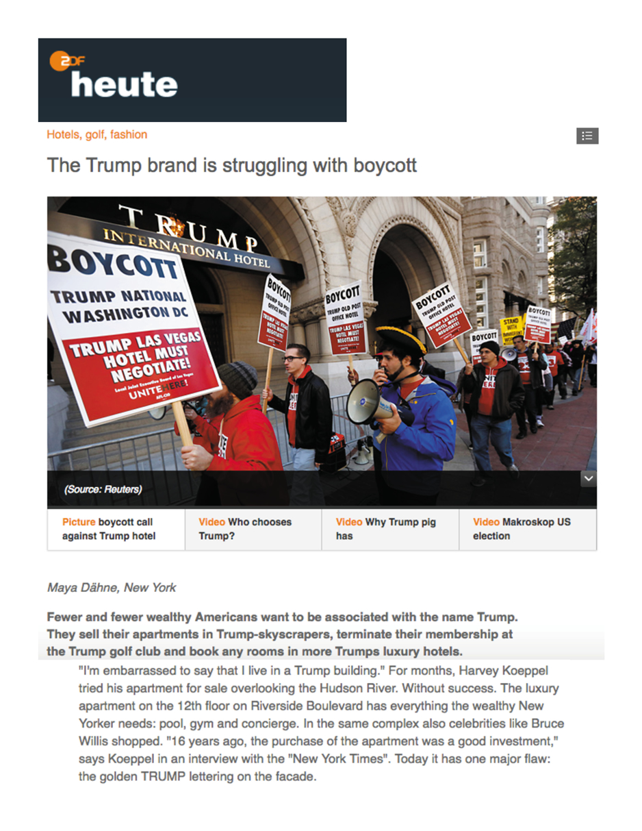 Trump Brand Struggling With Boycott part 1
