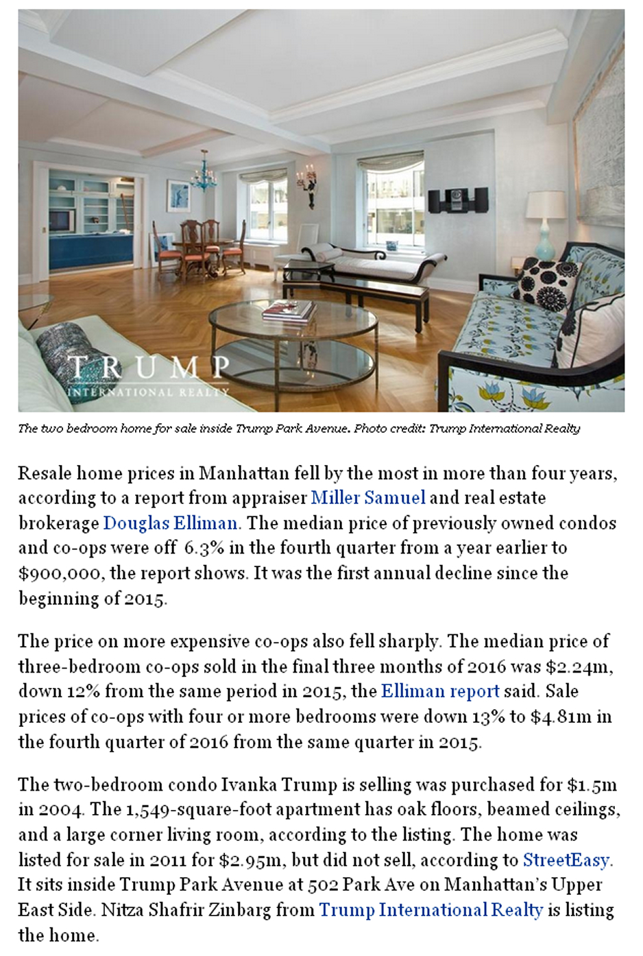 For Ivanka Trump, Selling A Condo In A Shifting Manhattan Real Estate Market part 3