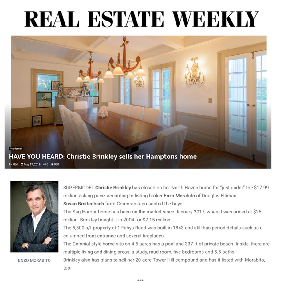 Christie Brinkley Sells Her Hamptons House part 1