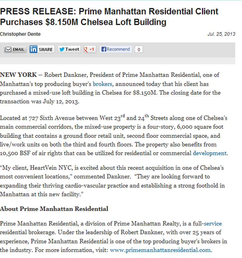 PMR Client Buys $8.1 Million Building in Chelsea part 1