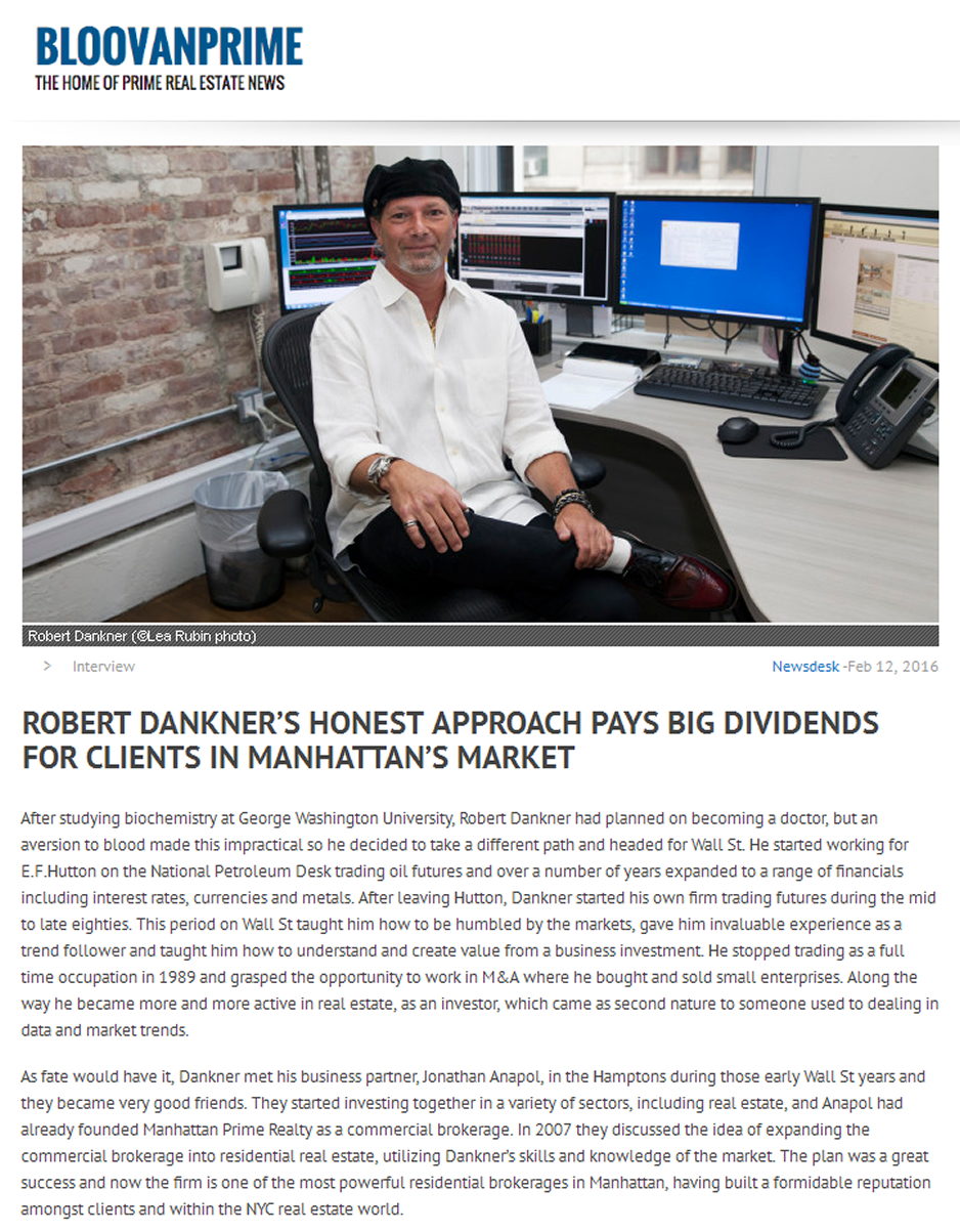 Robert Dankner's Honest Approach Pays Big Dividends For Clients In Manhattan part 1